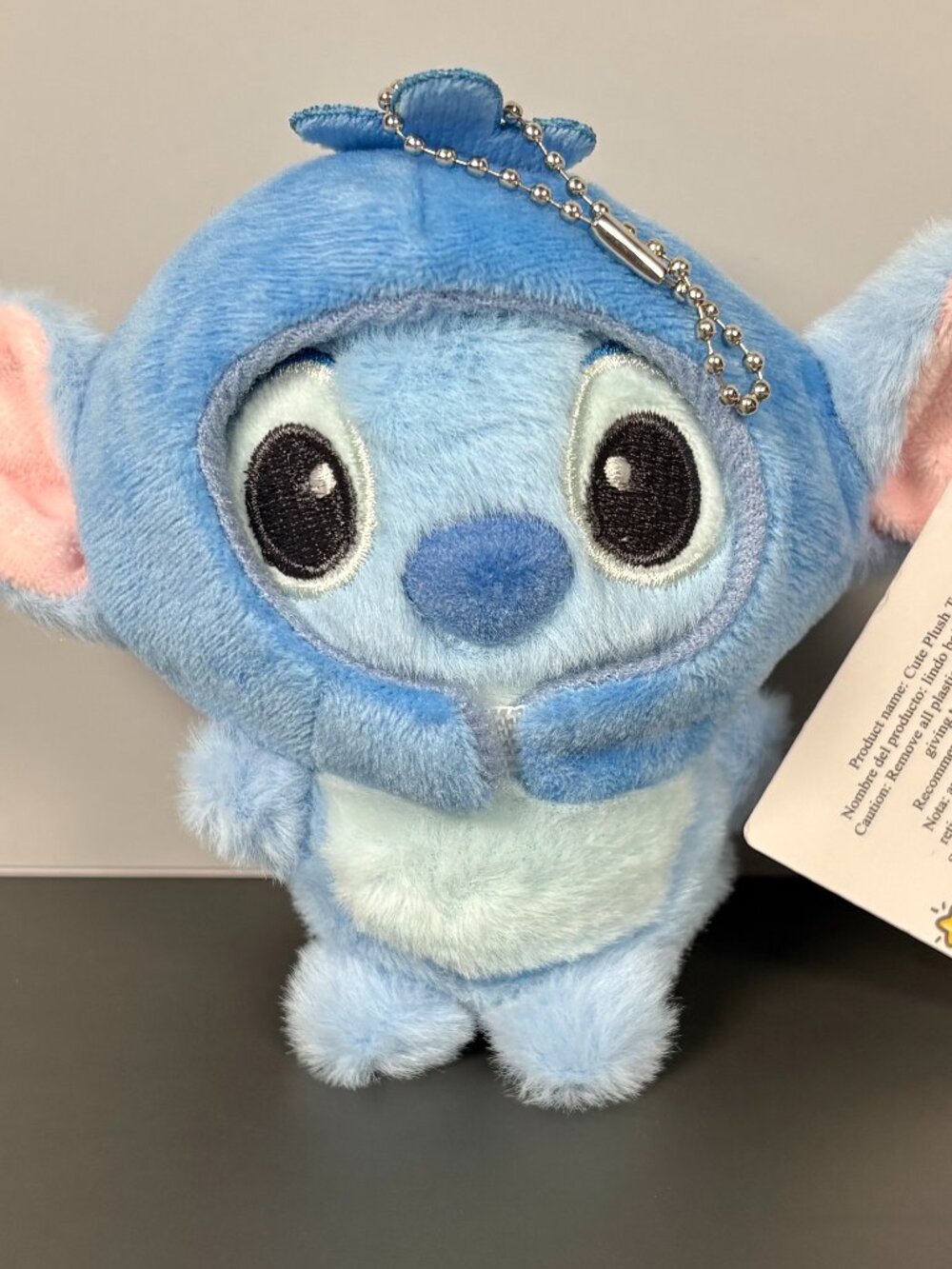 Stitch Plush Backpack Charm Removable Hood
